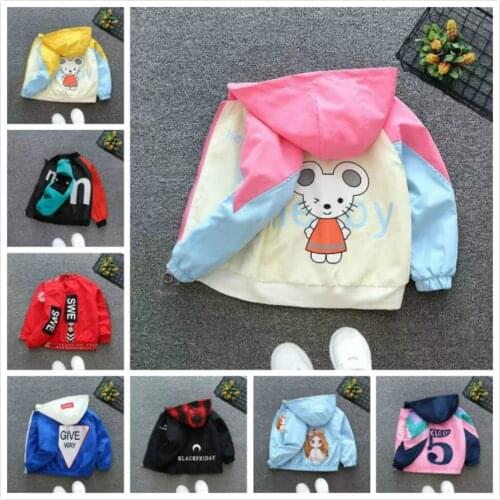 Spring Clothes Kids Jackets For Boys Autumn Cardigan Girl Toddler Children Outwear Hooded Coat Birthday Outfit Cartoon Outerwear