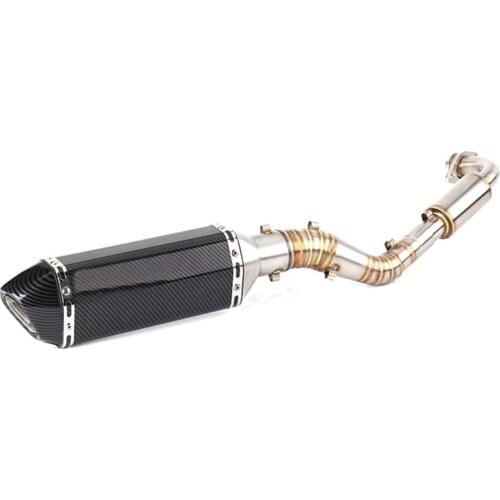 Motorcycle Exhaust Slip-On Full System Front Middle Link for Yamaha NMAX 155 NMAX155 NMAX 125 NMAX125 With Exhaust 2014-2017