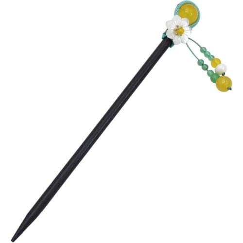 New Fashion Retro Acrylic Flower Hairpin Antiquity Jewelry Costume Wedding Hair Accessories Party Gifts Women Jewelry