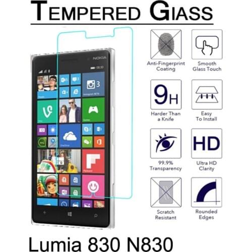 Lumia 830 N830 Tempered Glass Film sFor NOKIA Lumia 830 N830 Screen Protector 2.5D 9H Anti-ShocK Protection Guard Saver