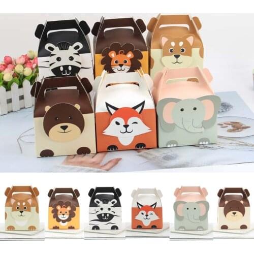 1/5PC Animal Style Portable Pastry Box Biscuit Cake Wedding Candy Baking Portable Packaging Box Wedding Party Gift Packaging Box