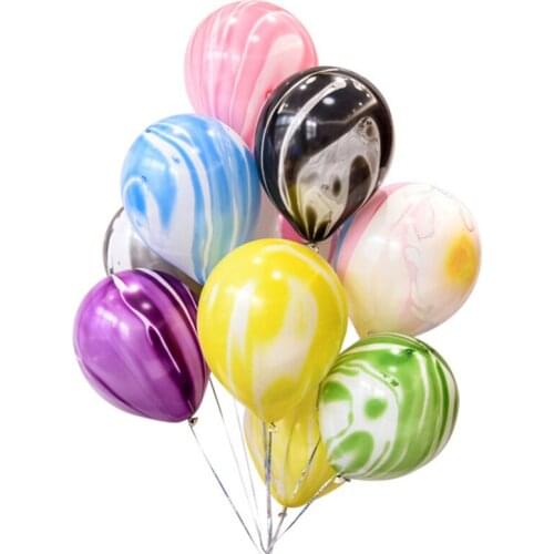 10/20pcs 12inch Painting Marble Agate Latex Balloons Colorful Round Air Globos Xmas Wedding Birthday Party Decoration Supplies