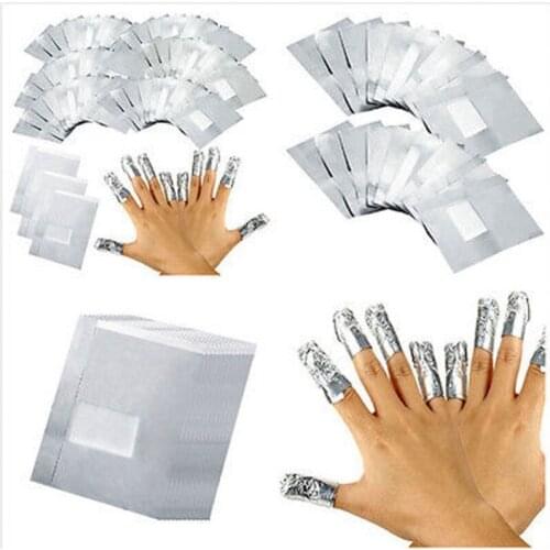 150pcs Aluminium Foil Nail Art Soak Off Acrylic Gel Polish Nail Wraps Remover