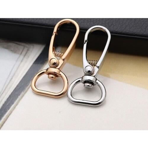 5pcs Swivel Lobster Leather Bag Handbag Purse Shoulder Strap Belt Clasp Clip Trigger Buckle Keychain Key Ring Dog Chain