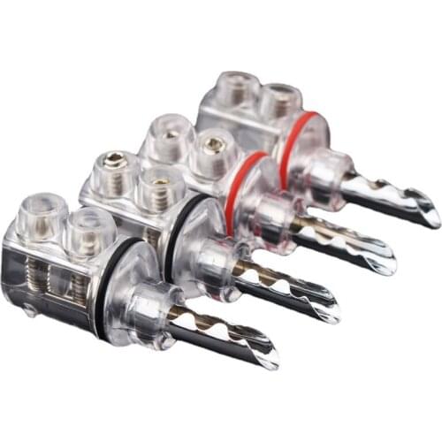 8Pcs Banana Plug Non-welding Audio Adapter HiFi Speaker Cable Connectors 8mm