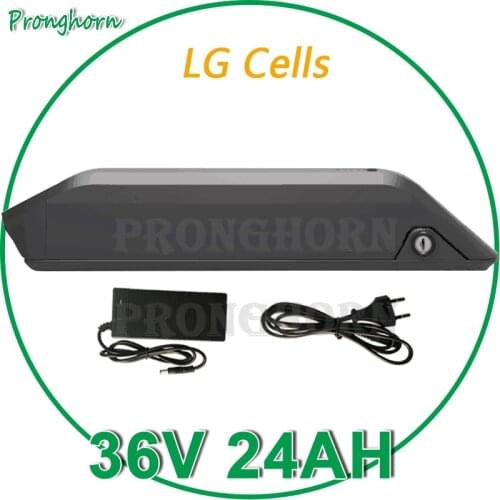 36V Electric EBike Battery 36V 10Ah 13Ah 14Ah 16Ah 17Ah 20Ah 22Ah 24Ah Down Tube LG 18650 Cell Pack for Bafang TSDZ2 BBS01 Motor