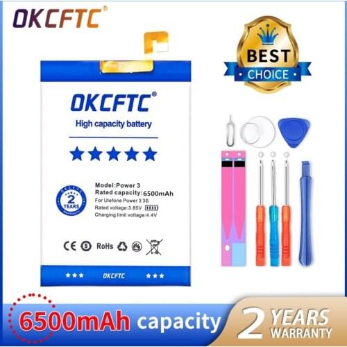 OKCFTC Power 3 6300mAh Battery for Ulefone Power 3 3S Batteries