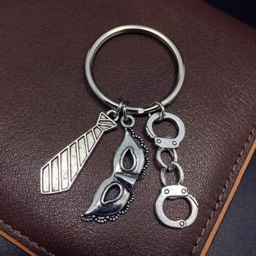 European and American Film and Television Accessories Alternative Eye Mask Handcuffs Fifty Degree Gray Keychain