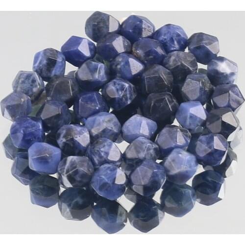 AAA Natural Faceted Blue Jaspers Stone Bead for Jewelry Making DIY Bracelet Necklace Loose Spacer Beads 6/8/10m m 15" Inch