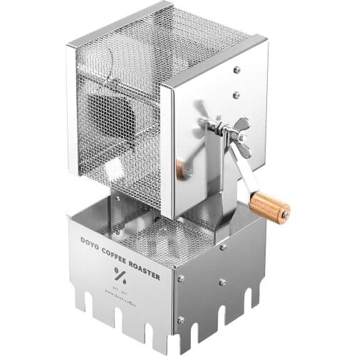 Boutique Far-Infrared Coffee Bean Roasting Machine Stainless Steel Hand-Cranked Roaster Outdoor Camping Keep Coffee Flavor