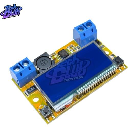 DC-DC 5-23V to 0-16.5V Dual Display 3A Max Step Down Power Supply Buck Converter Adjustable LCD Step-down Voltage Regulator
