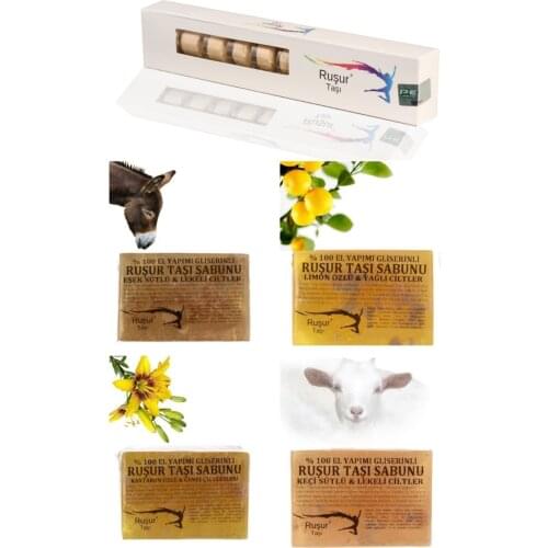 E13 1 Box Ruşur Stone + 1 Goat Milk Fiber + 1 Limon Fiber + 1 Gentian Fiber + 1 donkey Milk Fiber Ruşur Soap