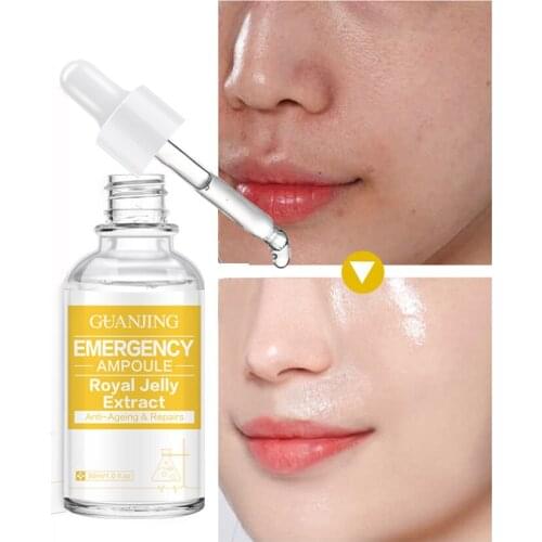 Royal Jelly Extract Ampoule Essence Facial Lifting Firming Serum Repair Damaged Skin Fade Fine Lines Nourish Skin Care 30ml