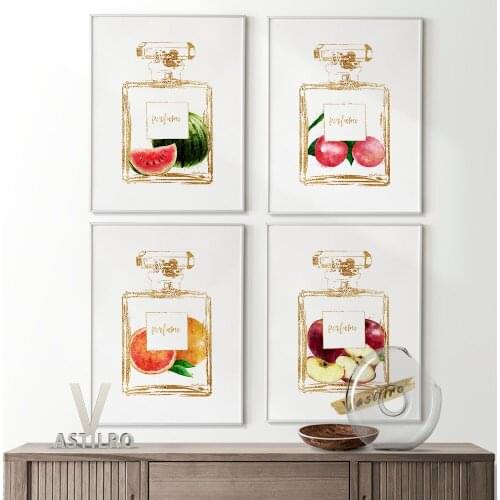 Fruity Perfumes Abstract Poster Cosmetics Picture Art Prints High Quality Canvas Painting Beauty Salon Wall Stickers Decorate