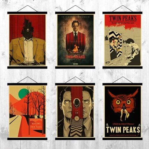 Classic TV Series Movie Twin Peaks retro posters home decor kraft paper clear picture print painting wall stickers