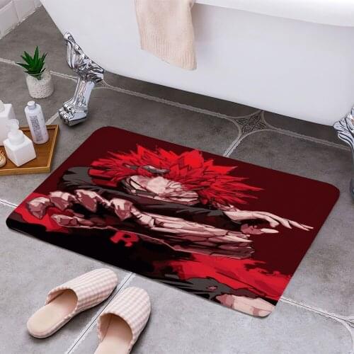 Eijiro Kirishima Red Riot 3D Print Doormats Rectangle Non-Slip DoorMat Bedroom Kitchen Entrance Print Door rugs Dropshipping