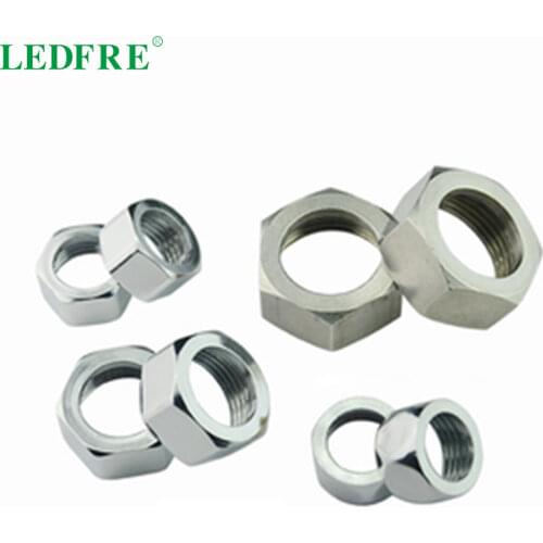 LEDFRE Nut for 304 Stainless Steel Corrugated connector brass nut 3/8" 1/2" 3/4 1" 11/4" fitting plumbing bathroom accessories