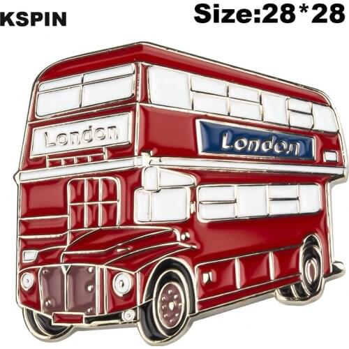 London Bus Metal Badge Lapel Pins Brooch Jewelry Rozet in Badges Pin XY0355