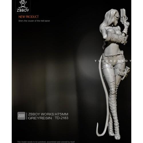 75mm Resin model kits figure beauty colorless and self-assembled TD-2184