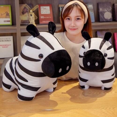 Nice New Real Life Zebra Plush Toy Simulation Cute Horse Animal Toys for Child Kids Soft Creative Pillow Home Decor Lovely Gift