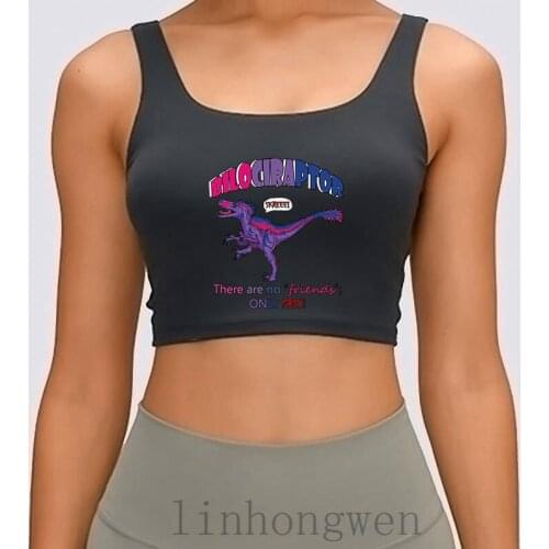 Printed Bisexual Pride Bilociraptor Crop Top Basic Solid Women Tank Top For O Neck Summer Man Male Euro Size S-XL Tops