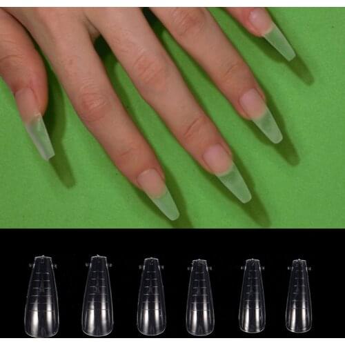 120Pcs Box Poly Nail Gel Dual Forms Quick Building Extension Mold Art UV Builder Full Cover Acrylic False Fake Nails