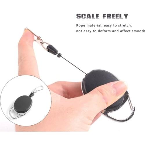 Fishing RG1 Fly Fishing Retractor Tools Extractor Keeper Retractable Key Chain Reel Badge Holder Tackle Tools Accessories