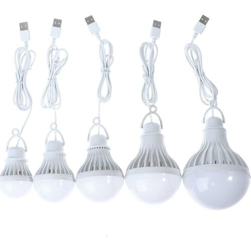 LED Lantern Portable Camping Lamp Mini Bulb LED USB Power 3W 5W 7W 9W 12W