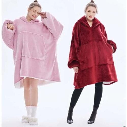 New Thickened Maternity Women Flannel babywearing Pregnancy Hoodies Baby TV Blanket Cozy Oversized Hooded Sweatshirt Multicolor