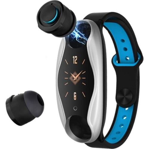T90 Smart Watch Wireless Bluetooth Earphones 2 In 1 Heart Rate Blood Pressure Monitor Bracelet Waterproof Sport Smartwatch