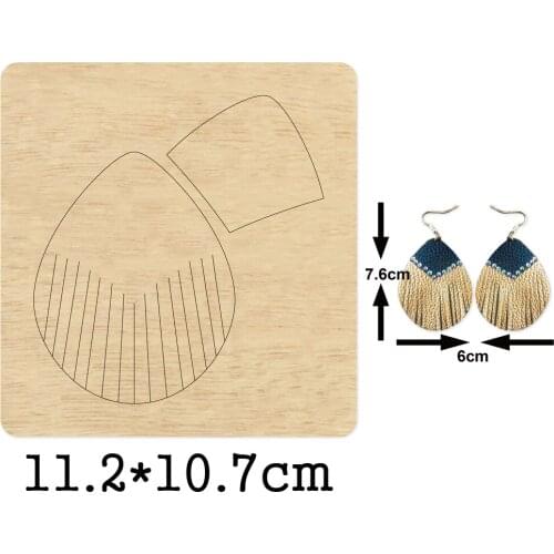Fan-shaped Hanging Spike Earrings Cutting Wood Dies 2020 New Die Cut&Wooden Dies Fit Common Die Cutting Machines on the Market