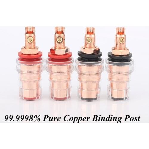 YTER 99.9998 Purity copper Binding posts speaker connectors Crystal Pure Copper Binding post speaker panel