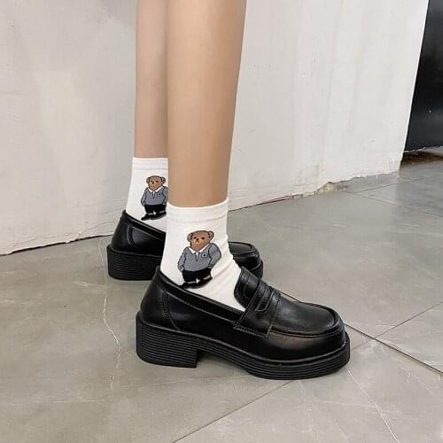 Japan Style Retro Shoes Girl Student JK Shoes Low heels Female Loafers Shallow Casual Shoes