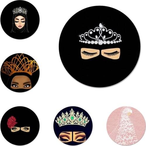 Arab Woman Niqab Face eye Badge Brooch Pin Accessories For Clothes Backpack Decoration gift