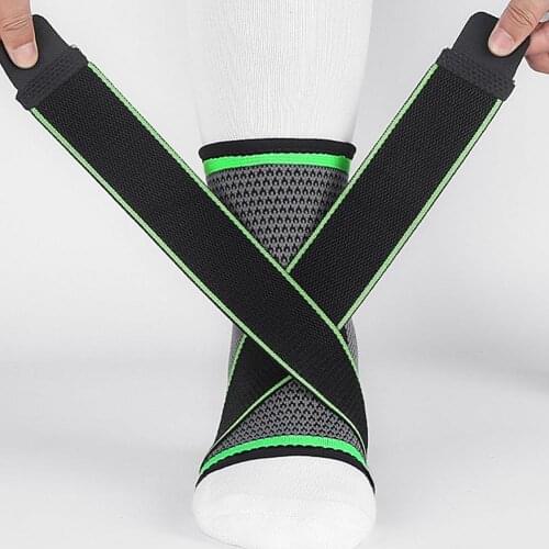1pc Sport Ankle Brace Compression Strap Sleeves Support 3D Nylon Elastic Bandage Football Basketball Foot Protective Gym Fitness