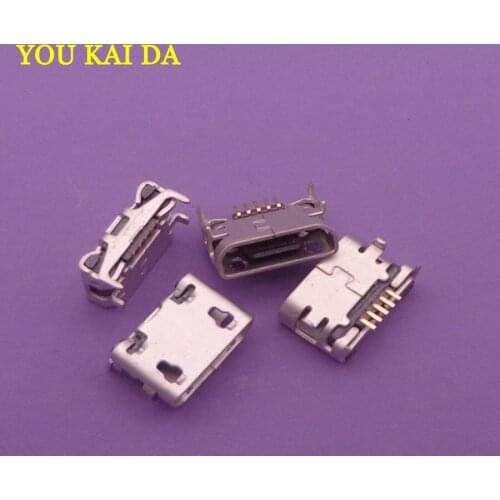 10pcs micro USB 5pin jack Ox horn Four leg plate socket Female socket USB connector Ox horn short needle mini usb