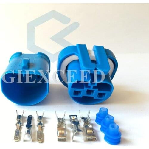 2 Sets 3 Pin 9004 2.8 Auto Connector Assy For Headlight Car Light Bulb Speaker Cables Socket For Toyota Subaru