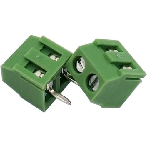 50PCS 3.5mm Pitch 2P 3P PCB Screw Terminal Block 128-3.5-2P, Screw Wire Terminal Block 300V/10A High Quality, Rohs