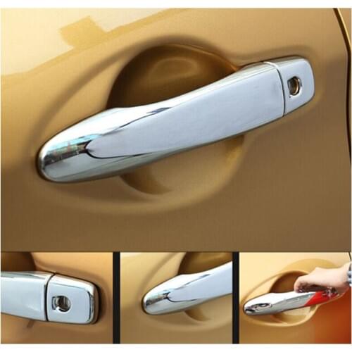 ACCESSORIES FIT FOR NISSAN QASHQAI J11 2014 2015 2016 CHROME DOOR HANDLE COVER WITHOUT SMART KEY HOLE CATCH CAP TRIM MOLDING 8pc