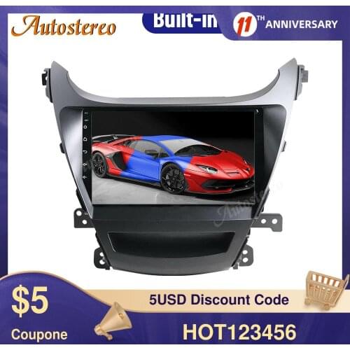 For Hyundai Elantra 2014-2015 Android10.0 128GB Car DVD Player GPS Navigation Auto Radio Stereo Head Unit Multimedia Player