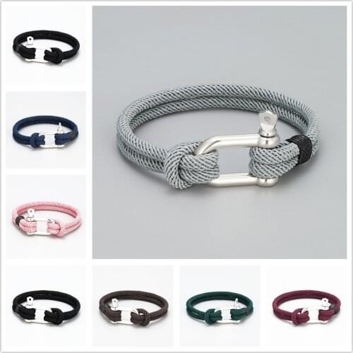 Beach Style Surfing Milan Rope Bracelet U-shaped Horseshoe Buckle Bracelets Suitable for Couple Bracelet Summer Jewelry pulseras