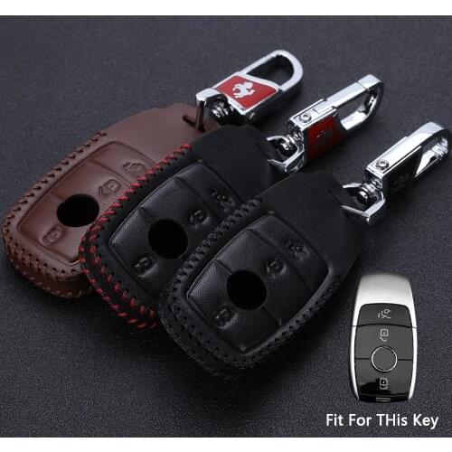 Car Key Cover Case Leather For Mercedes Benz W210 W211 W212 W203 W204 W205 W124 W176 W177 GLA GLC C300 Car Key Shell Protector