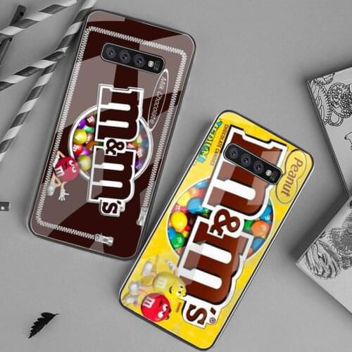 M&Ms Chocolate Box Phone Case Tempered Glass For Samsung S20 Plus S7 S8 S9 S10 Plus Note 8 9 10 Plus