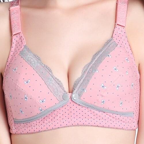 Cotton Feeding Nursing Maternity Bra Pregnant Women Breastfeeding Sleep Bra Tops breast pump bra brasier maternidad lactancia