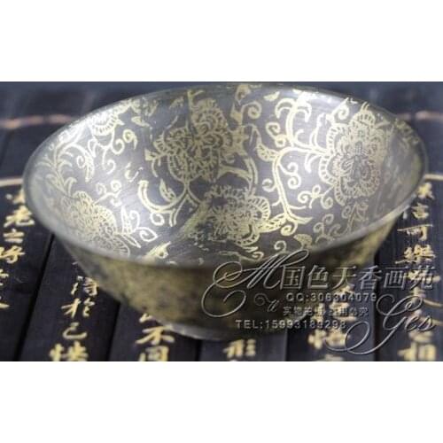 Exquisite Chinese Antique collection Imitation ancient copper ornament bowl