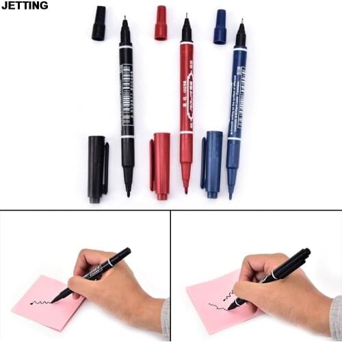 JETTING 3 Colors Marker Pen Practical Double Hand Marker Pens Waterproof Ink Portable Fine Colour Drop Shipping