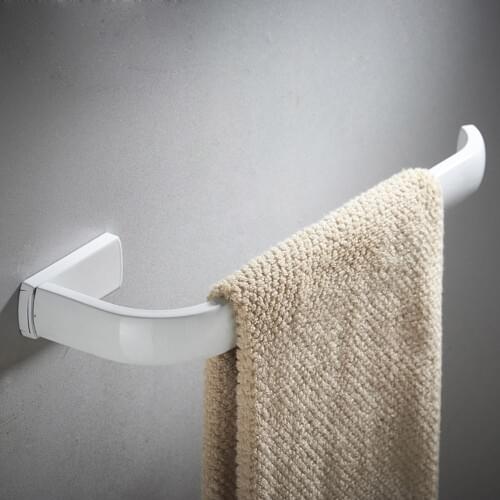 Leyden Towel Ring Solid Brass White Wall Mounted Towel Holder Towel Rack Hangers For Bathroom Accessories Towel Ring