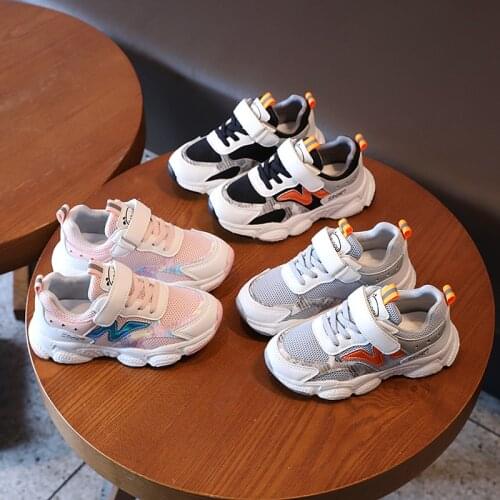Girls Shoes 2021 New Breathable Autumn Sports Shoes Boys Running Shoes Kids Hot Sneaker Non-slip Kids Shoes Student Toddlers