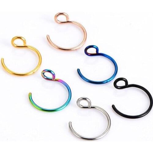 Medical surgical breast ring stainless steel nose ring nose nail nasal septum u-shaped ring earrings human puncture single head