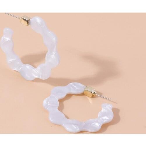 New Fashion Popular Big Acrylic Earrings for Women Piercing Metal Pendant Unique Design Jewelry 2020 Party Aesthetic Accessorie